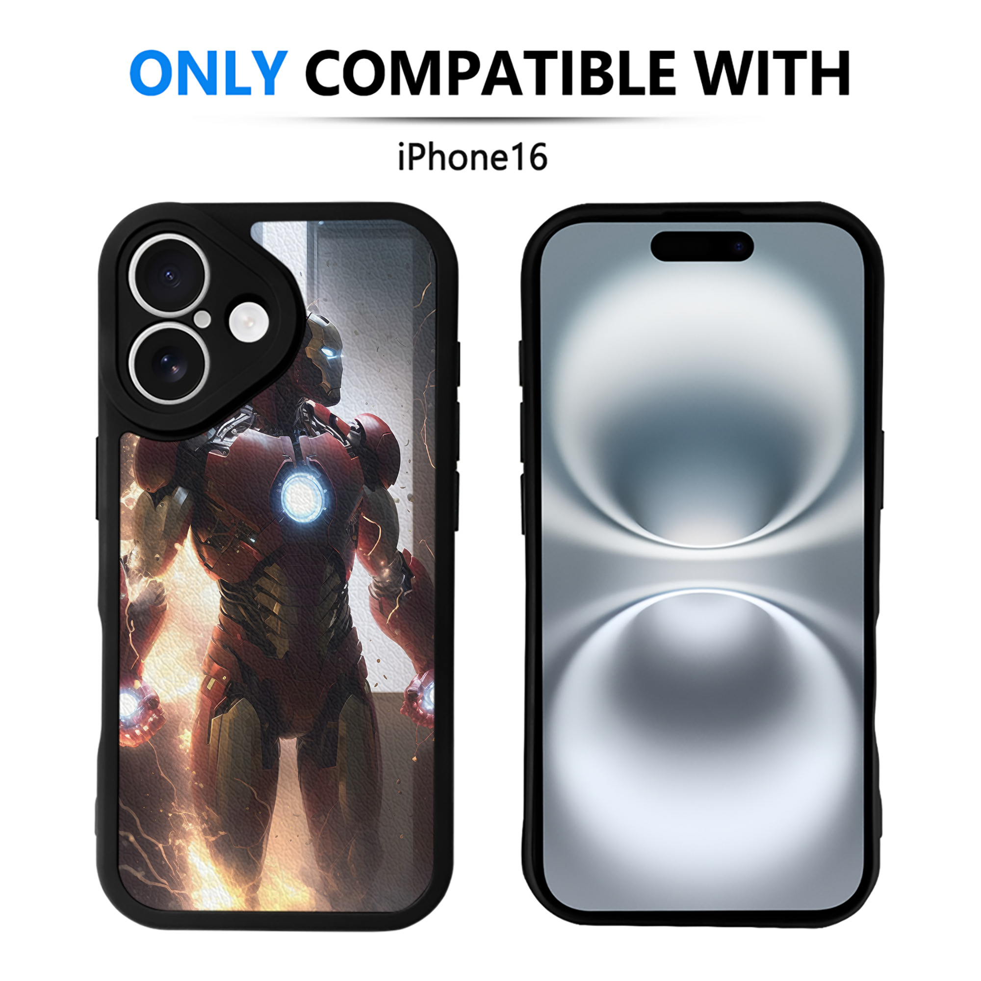 （画像用） アベンジャーズ The Avengers 【iPhone 16シリーズ対応】シリコンスマホケース（レザー調） 材質：シリコン
